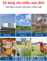 Máy ép cám viên S160-3L, 3.5Kw, năng suất 150kg/ giờ, Sử Dụng Cho Gia Súc, Gia Cầm, Cá,..Đa Dạng Cỡ Sàng, Bảo Hành 12 Tháng