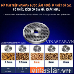 Máy ép cám viên S160-3L, 3.5Kw, năng suất 150kg/ giờ, Sử Dụng Cho Gia Súc, Gia Cầm, Cá,..Đa Dạng Cỡ Sàng, Bảo Hành 12 Tháng