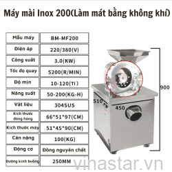 Máy Nghiền Dược Liệu Công Suất Cao, Động Cơ Lõi Đồng Cao Cấp, Sử Dụng Hệ Thống Lảm Mát Bằng Không Khí