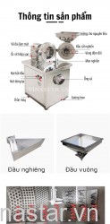 Máy Nghiền Thuốc, Gia VỊ, Dược Liệu BM-MF-200, Thân Làm Từ Inox 304 Chống Rỉ, Hoạt Động Bền Bỉ Từ Động Cơ Lõi Đồng.Bộ Răng Nghiền Cho Ra Bột Mịn Nhất