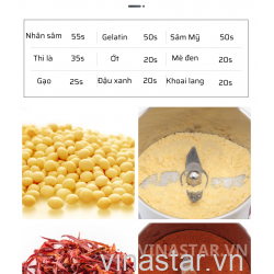 Máy Xay Hạt Sen, Ý Dĩ, Thuốc Bắc, Ngũ Cốc, Xay Nghiền Dược Liệu Siêu Khỏe Loại Chuyên Xay Gia Đình 800g