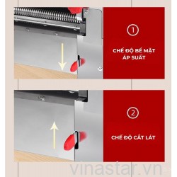 Máy ép mì điện thương mại CB-200 ( trục 20cm ) , máy cán mì bằng thép không gỉ hoàn toàn tự động