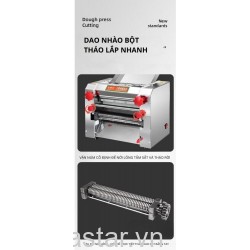 Máy ép mì điện thương mại CB-200 ( trục 20cm ) , máy cán mì bằng thép không gỉ hoàn toàn tự động