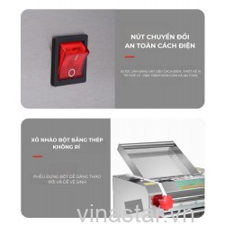 Máy ép mì điện thương mại CB-200 ( trục 20cm ) , máy cán mì bằng thép không gỉ hoàn toàn tự động