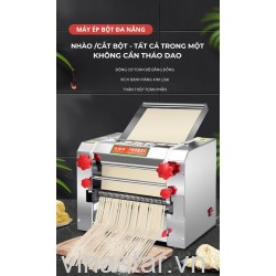 Máy ép mì điện thương mại CB-200 ( trục 20cm ) , máy cán mì bằng thép không gỉ hoàn toàn tự động