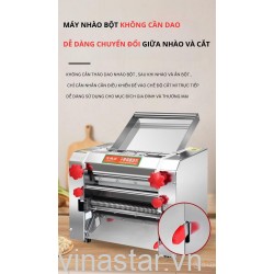 Máy ép mì điện thương mại CB-200 ( trục 20cm ) , máy cán mì bằng thép không gỉ hoàn toàn tự động