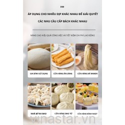 Máy ép mì điện thương mại CB-200 ( trục 20cm ) , máy cán mì bằng thép không gỉ hoàn toàn tự động