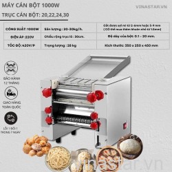 Máy ép mì điện thương mại CB-200 ( trục 20cm ) , máy cán mì bằng thép không gỉ hoàn toàn tự động