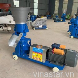 Máy Ép Cám Viên Công Nghiệp, Năng Suất Cao, Máy Trục Liền Loại 4 Lô- Có hộp số Giảm Tốc.Moto 3.5kw Toàn Phát Mặt Sàng tùy chọn