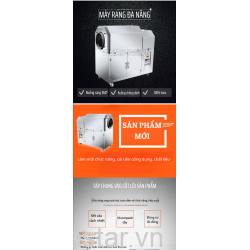 Máy Rang Hạt R-15G Năng Suất 7–10kg/Mẻ, Dùng GAS Nhiệt Mạnh, Motor Đảo 110W Chống Khét – Phù Hợp Hộ Kinh Doanh Nhỏ & Quán Rang Hạt